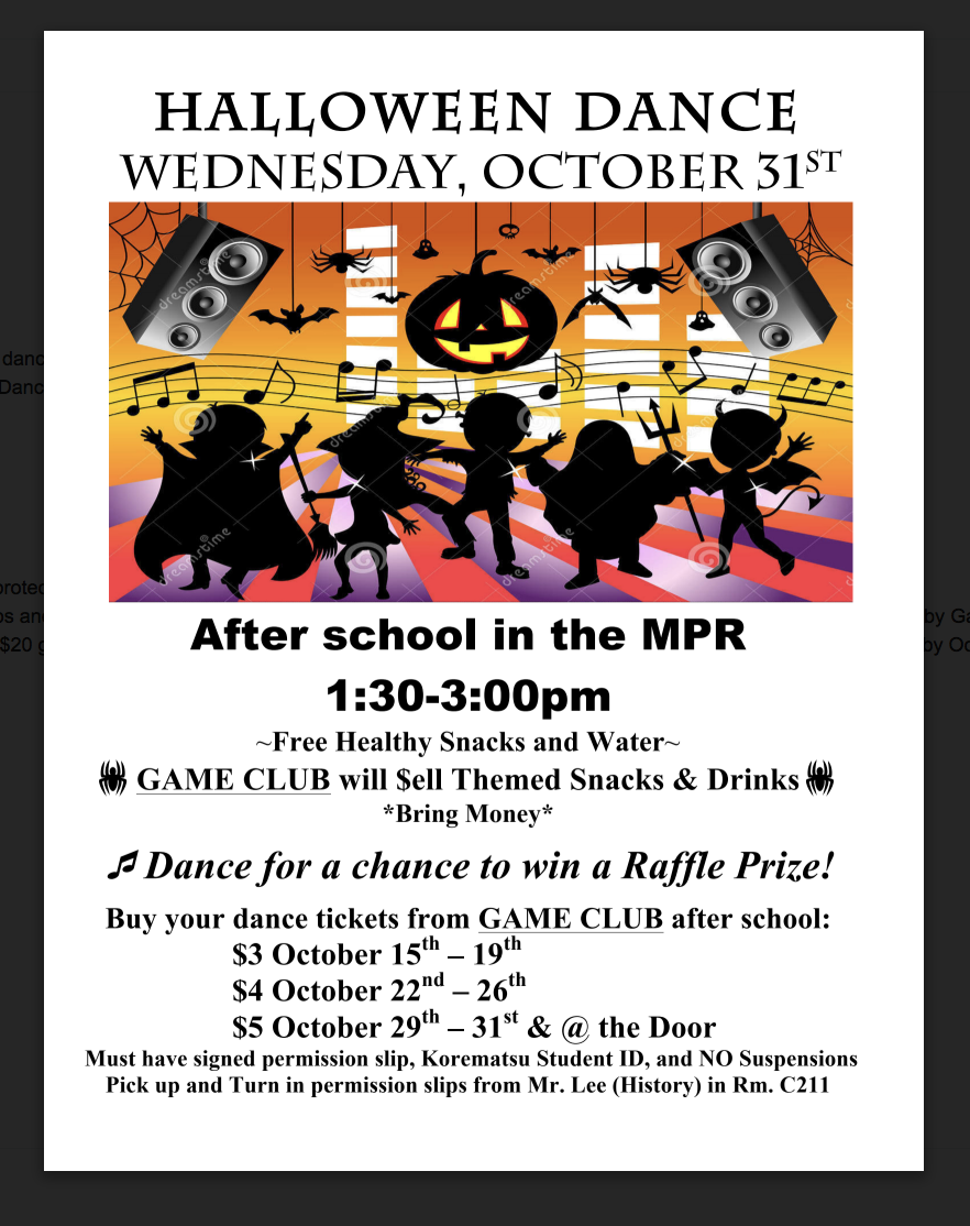 Halloween dance 2018